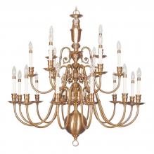  5321-22 - 21 Light Flemish Brass Chandelier